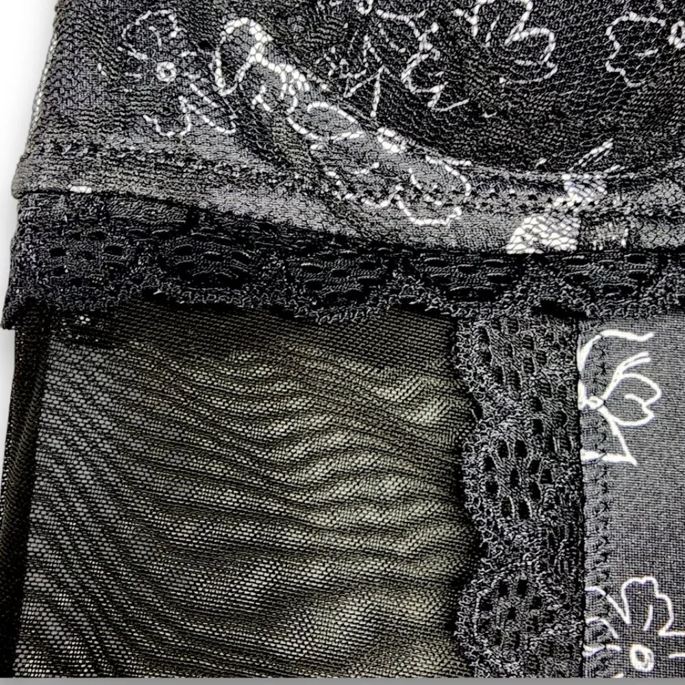 Jessica Simpson intimates Babydoll Lingerie- SMALL- Black & White- Women's